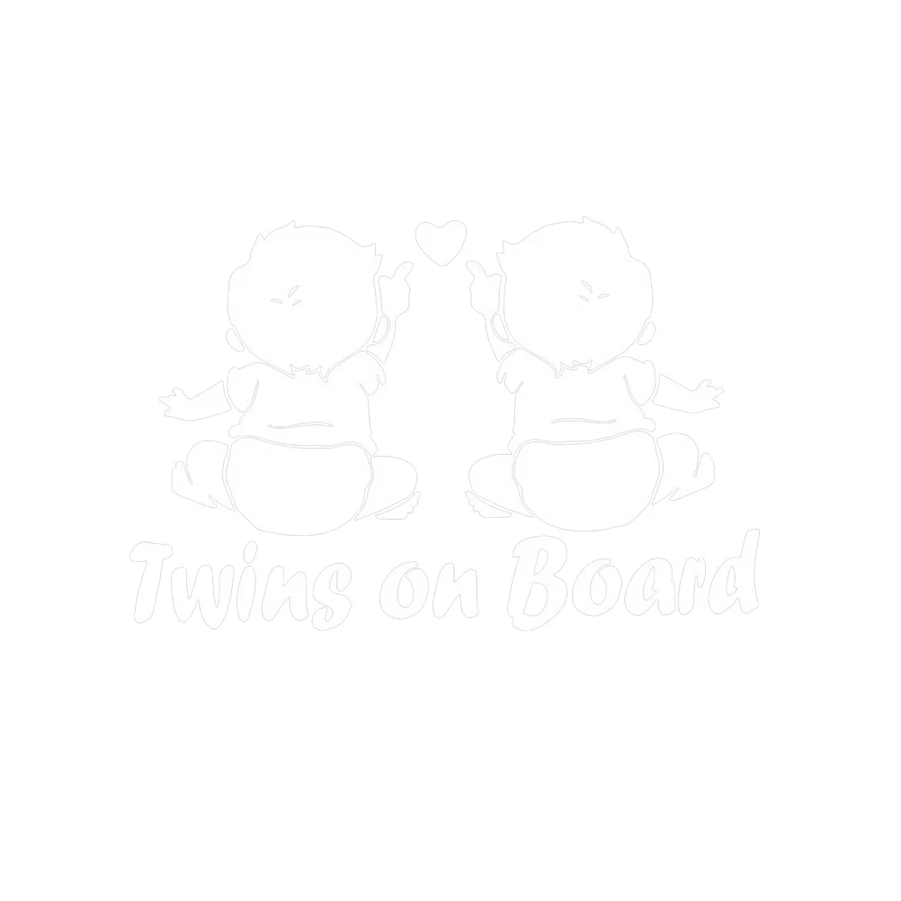

Twins on Board Sign Vinyl Decal Bumper Sticker Car Window Sticker