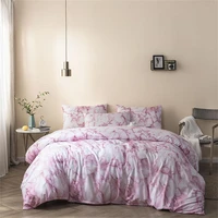 evich pink marble print bedding set for beddingroom quilt cover and pillowcase ukus king queen size home textile 3pcs 220240