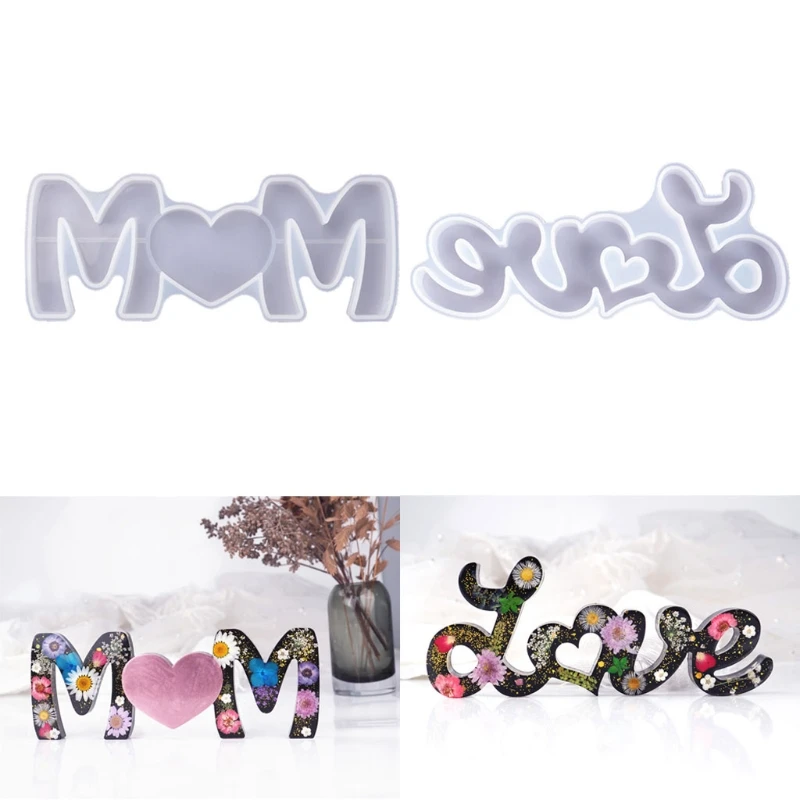 

Large Mom Love Letter Pendant Resin Mold Mother 's Day Love Sign Word Mold Silicone Mold Epoxy Resin Molds Craft Tool