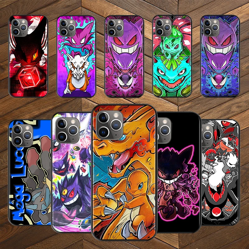 

Pikachu Pokemon Baby Dream For iPhone 12 Pro Max Mini 11 Pro XS Max X XR 6S 6 7 8 Plus 5S Soft Black Phone Case