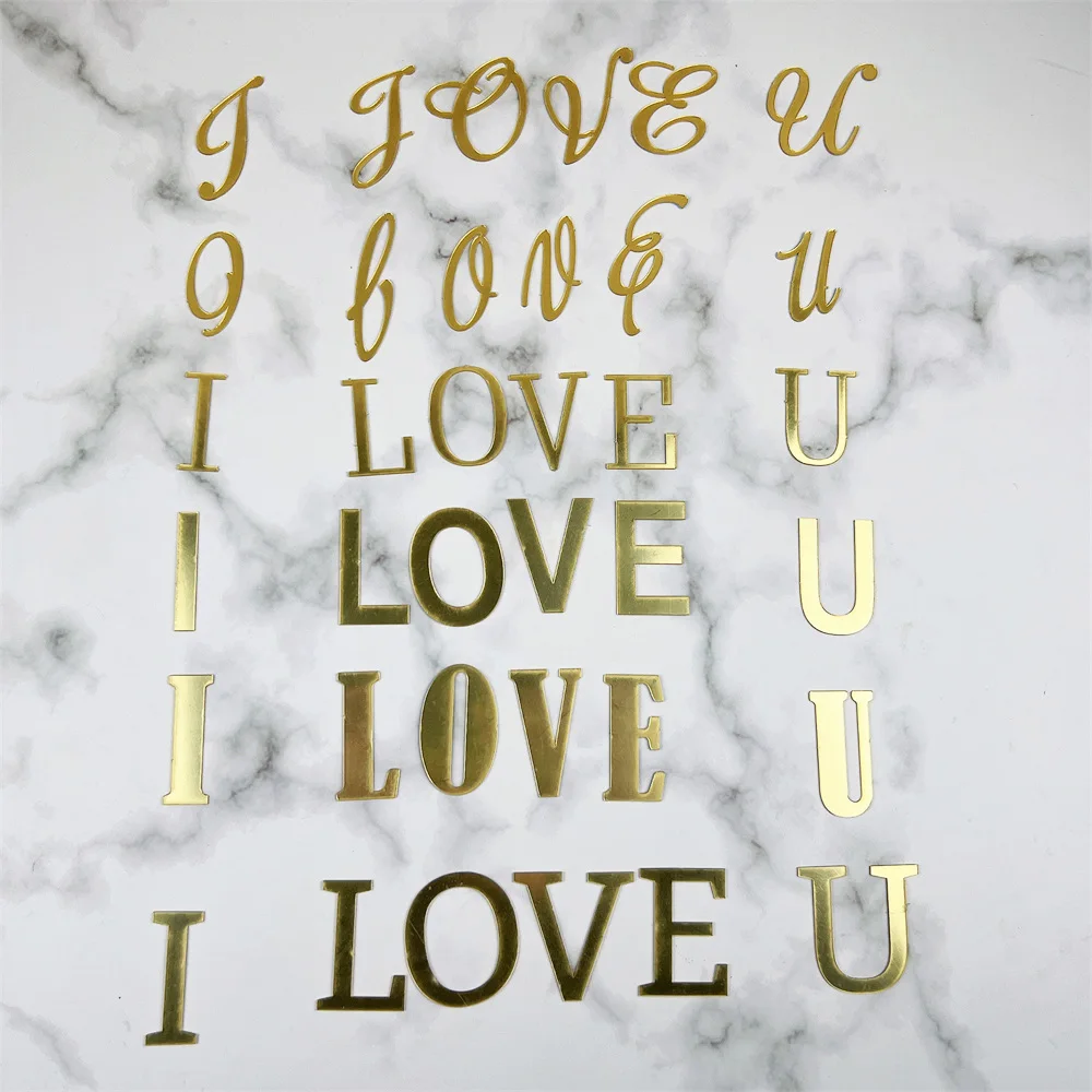 Золотой зеркальный акриловый торт украшение на день рождения Uppercase английские