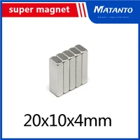 2050100pcs 20x10x4mm n35 strong quadrate neodymium magnet 20mm10mm ndfeb magnetic 20x10x4mm rare earth magnets 20104 mm n35