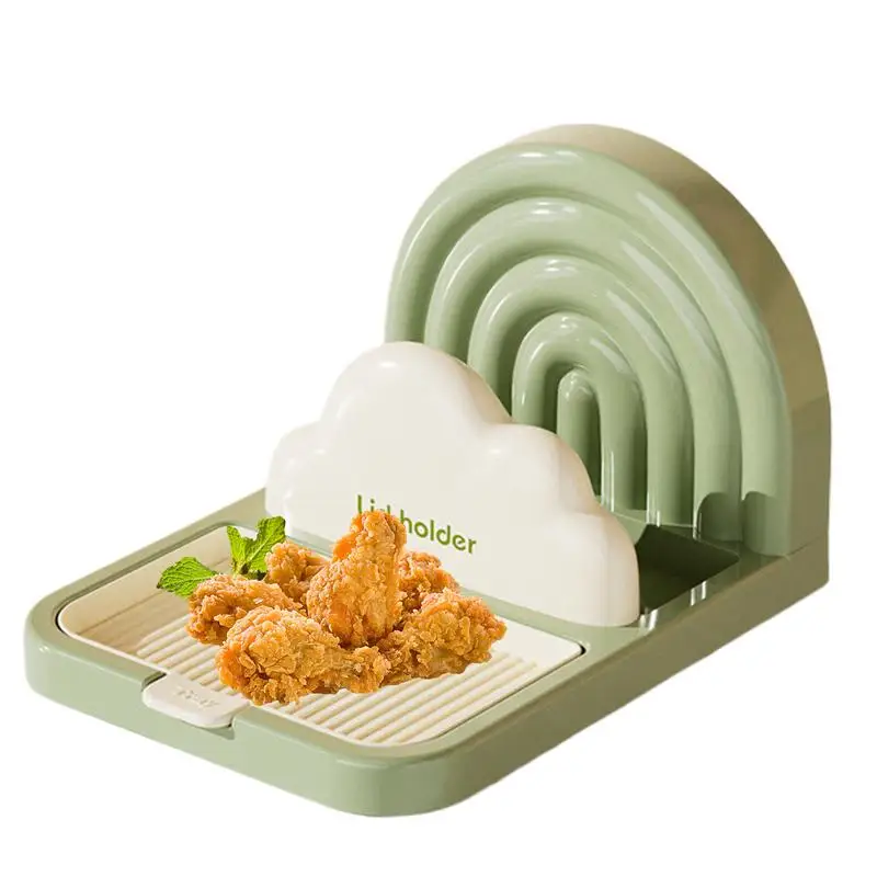 Держатель крышки кастрюли стойка на присоске держатель для без сверла