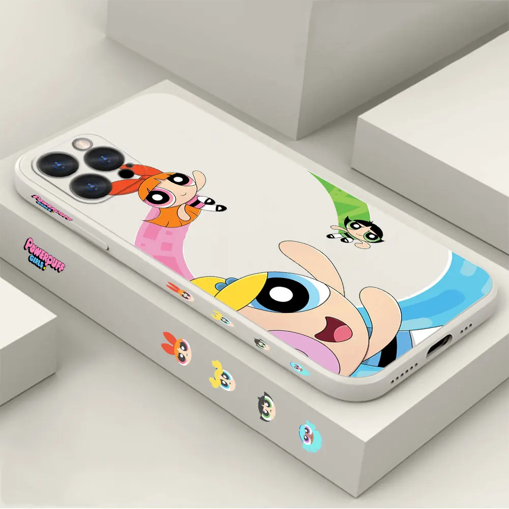 

T-The Powerpuff Girls Phone Case For Apple iPhone 14 13 12 11 Pro Max Mini 8 7 6 6S SE X XS XR Plus Cases Cover Fundas Cqoues