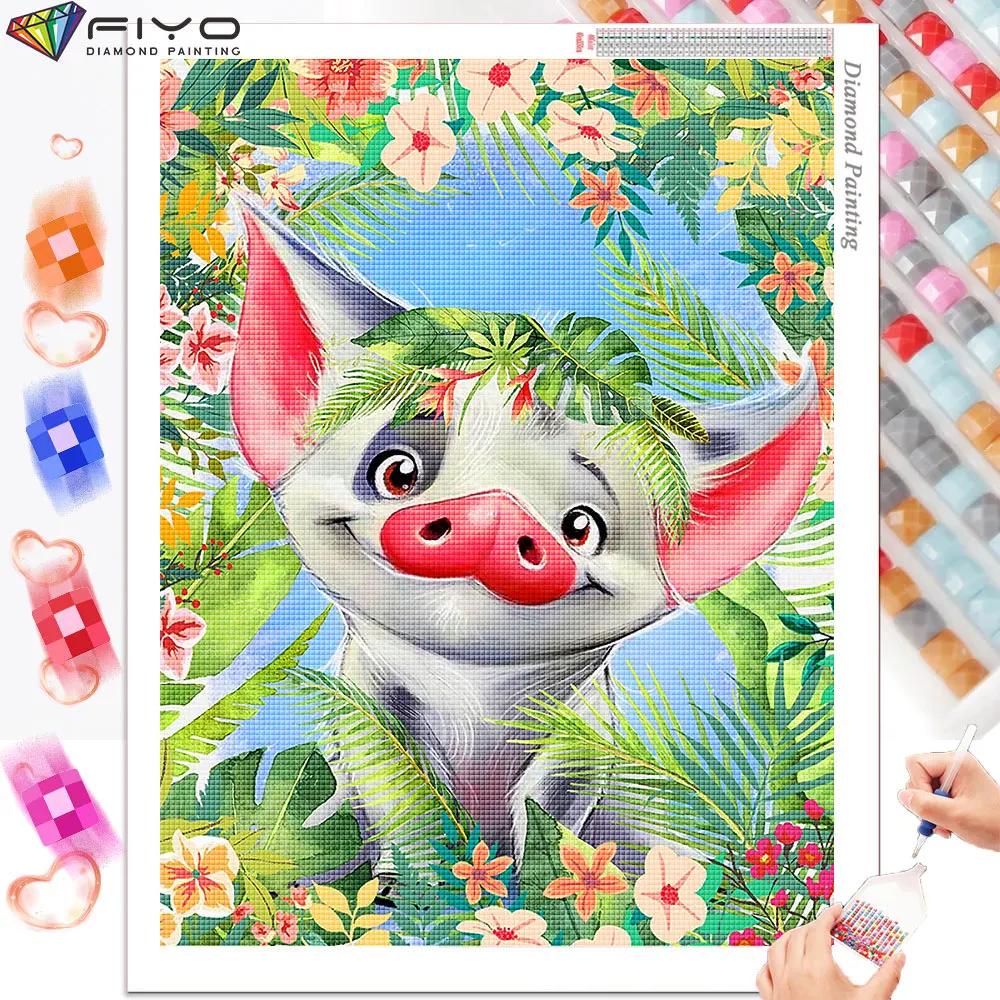 Картина из страз FIYO свинка искусство вышивки 5D своими руками Набор для крестиком