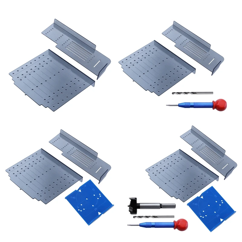 

Wood Drilling Dowelling Guide Cabinet Hardware for Handle Knob Pull Installation Drill Guide Jig Cabinet Hardware Jig