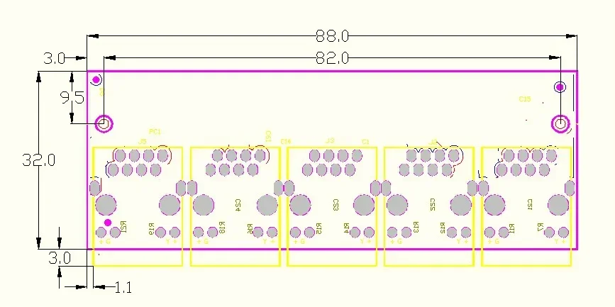Unmanaged 5port 10/100M industrial Ethernet switch module PCBA board OEM Auto-sensing Ports Motherboard