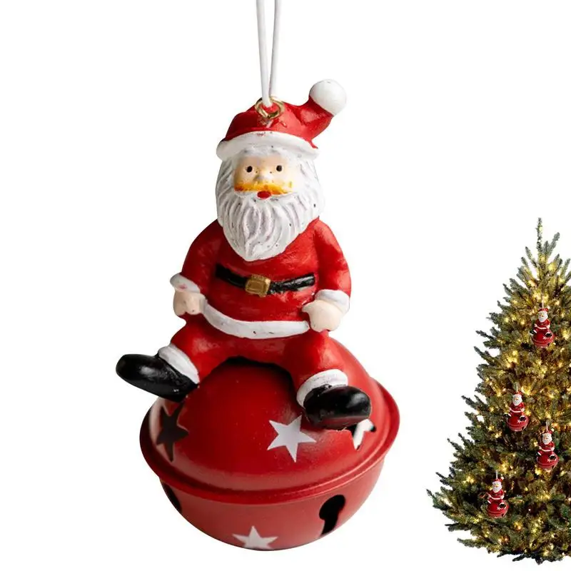 

Рождественские колокольчики, Санта-Клаус, олень, снеговик, железные колокольчики, украшения из смолы, Рождественская елка, зимние праздничные украшения
