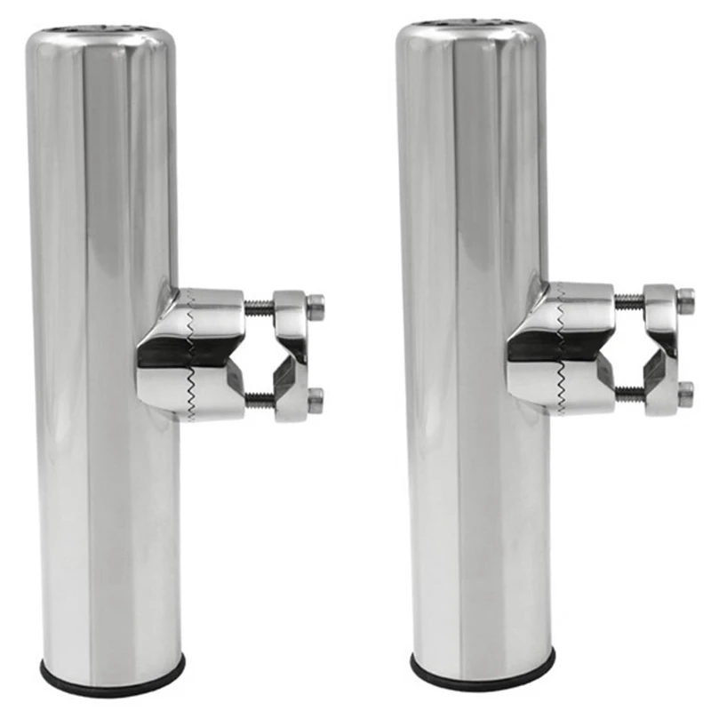 

2 Pcs Marine Boat Yacht Boat Accessories Boat Fishing Rod Holder Adjustable Deck Mount for Pipe Diameter 25mm