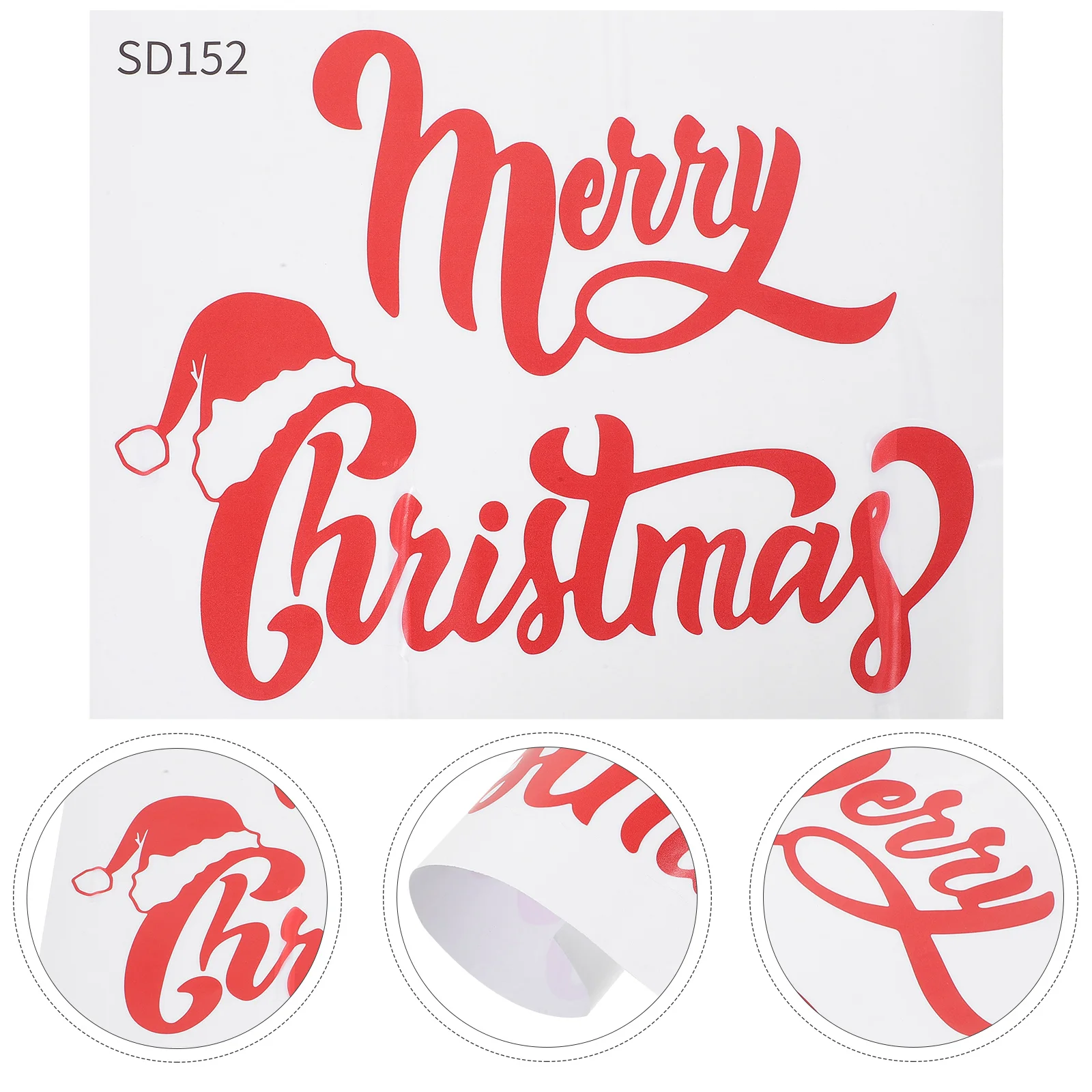 Веселые рождественские наклейки на стены шляпа Санта-Клауса стену ПВХ