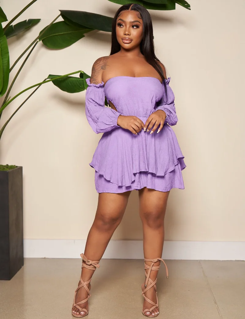 

WUHE вырез на спине с открытыми плечами с длинным рукавом большая юбка-качели пляжный костюм 2023 Женская мода уличный пляжный цельный костюм к...