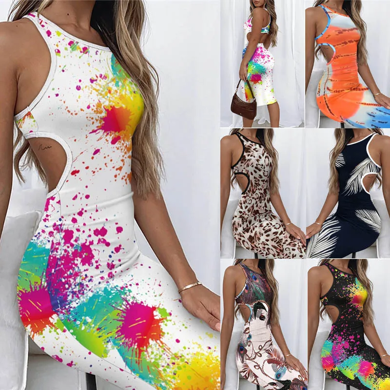 Женское облегающее платье-майка с открытой спиной большие размеры |