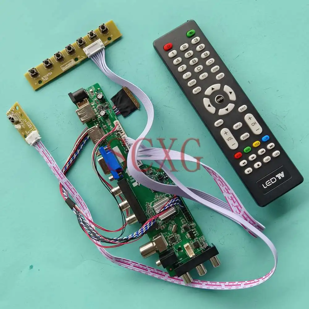 

Fit N156BGE-L21 LCD Monitor 1366 768 15.6" LVDS 40 Pin DVB Digital Signal VGA AV USB HDMI-Compatible Control Driver Board Kit