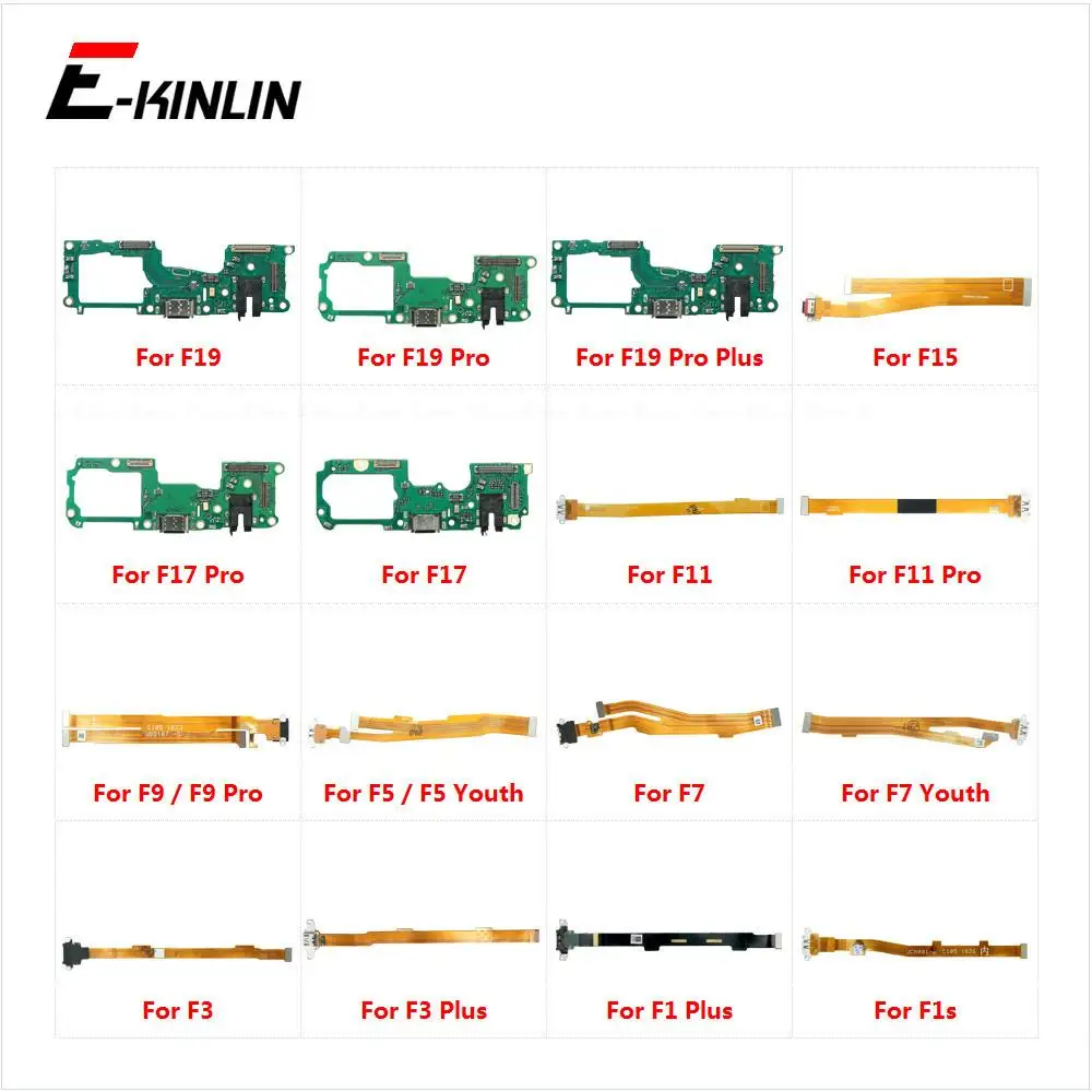 

USB Charger Port Jack Dock Connector Charging Board Flex Cable For OPPO F19 F17 F15 F11 F9 F7 F5 Youth F3 F1 F1s Pro Plus