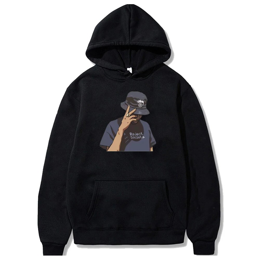 

Толстовка мужская с капюшоном, свитшот с простым принтом в английском стиле, комедия мастер, уличная одежда, хлопковые топы, большие размеры