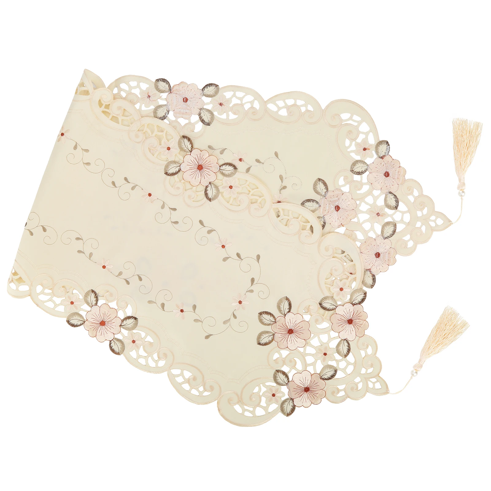 

Table Runner Tea Table Cover Vintage Embroidered Flowers Table Runner for Wedding Party Banquet Dining