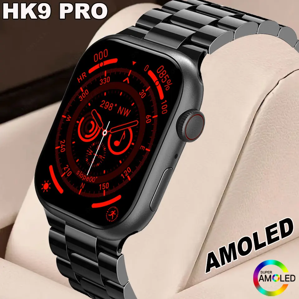 

Супер смарт-часы HK9 Pro, мужские часы серии 9 2.02IN AMOLED с высокой кистью, «компасы, фотосфигмоманометр, Смарт-часы IWO с вызовом, мисс 2023»