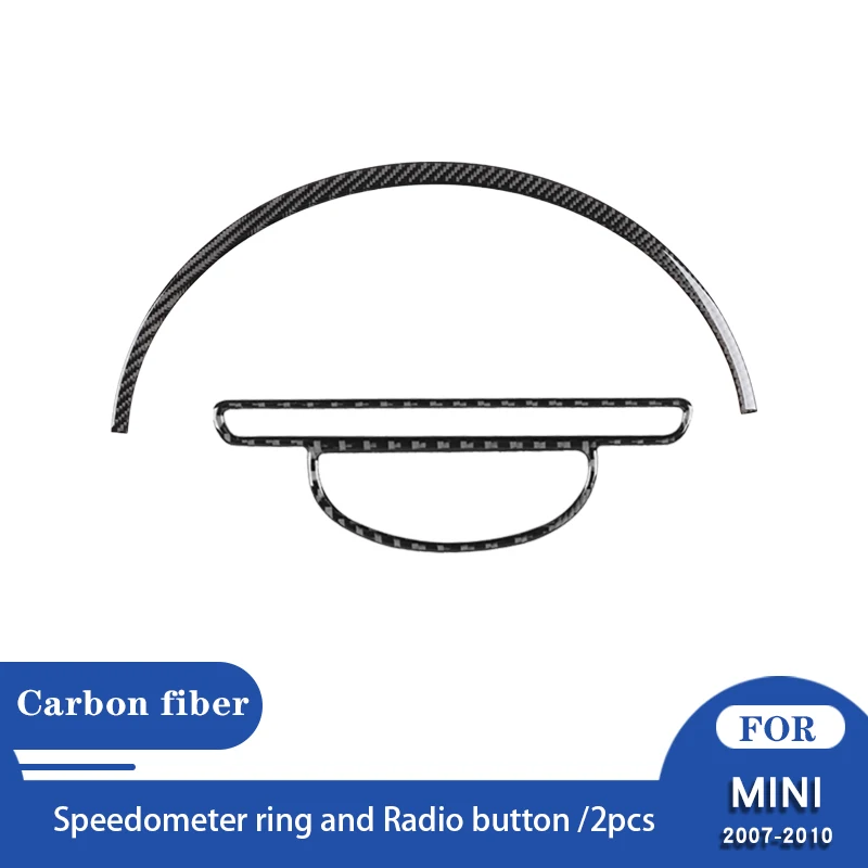 

Pegatinas de fibra de carbono Real para Mini Cooper Hardtop R56 Clubman R55 Convertible R57, accesorios de cambio de marchas par
