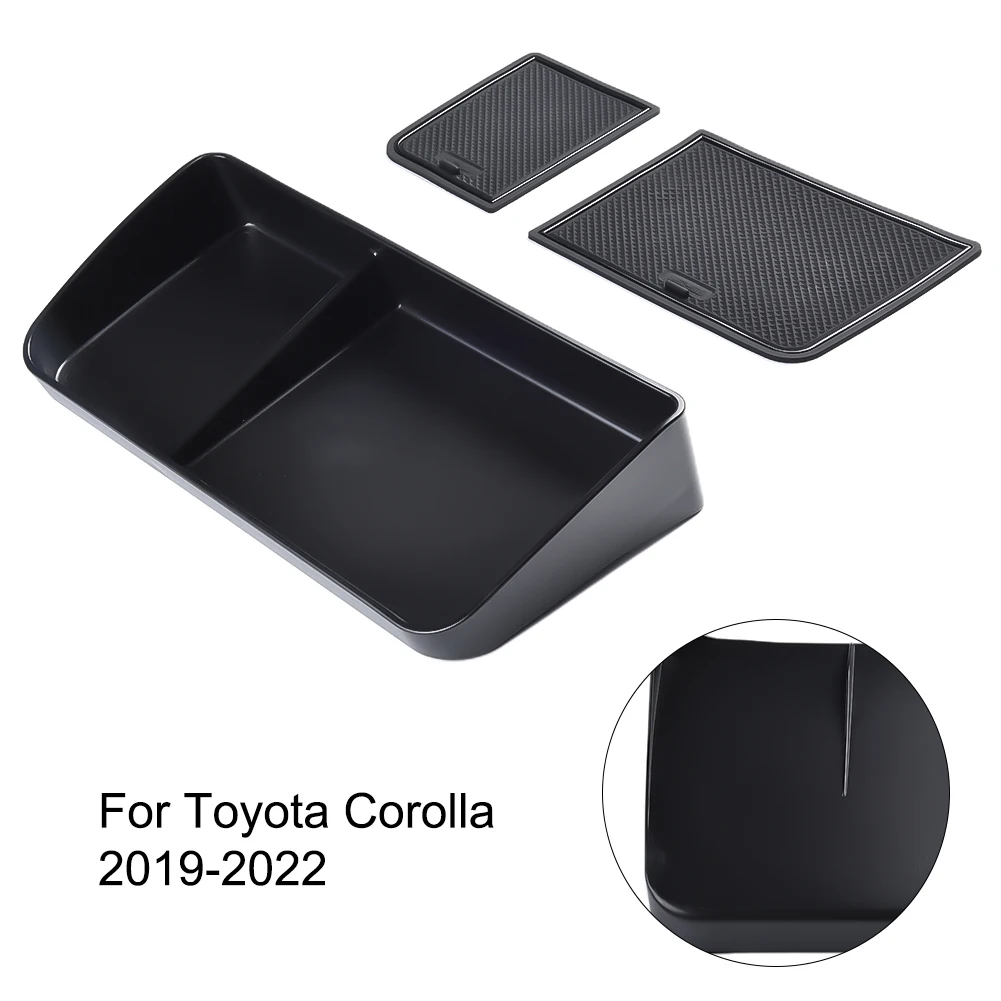 

Durable Car Accessories DashboardStorage Box Storage Tray Behind Screen Black Center Console PVC + ABS Plastic