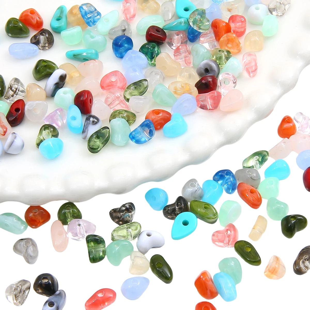 50 Г Акриловые Неокрашенные Маленькие Граненые Бусины Для Самостоятельного