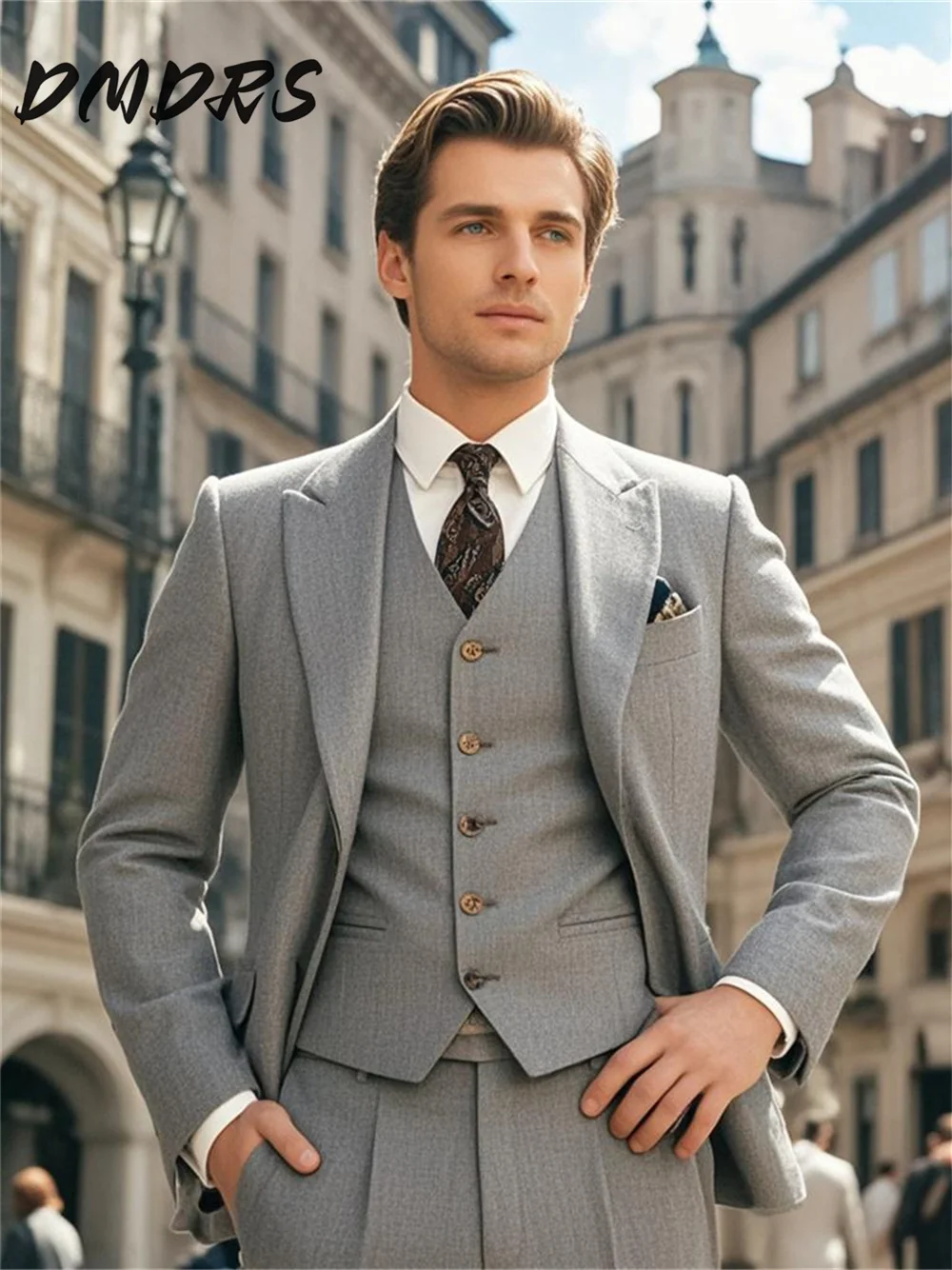 Prestigious мужские костюмы для выпускного вечера свадебной вечеринки гладкий