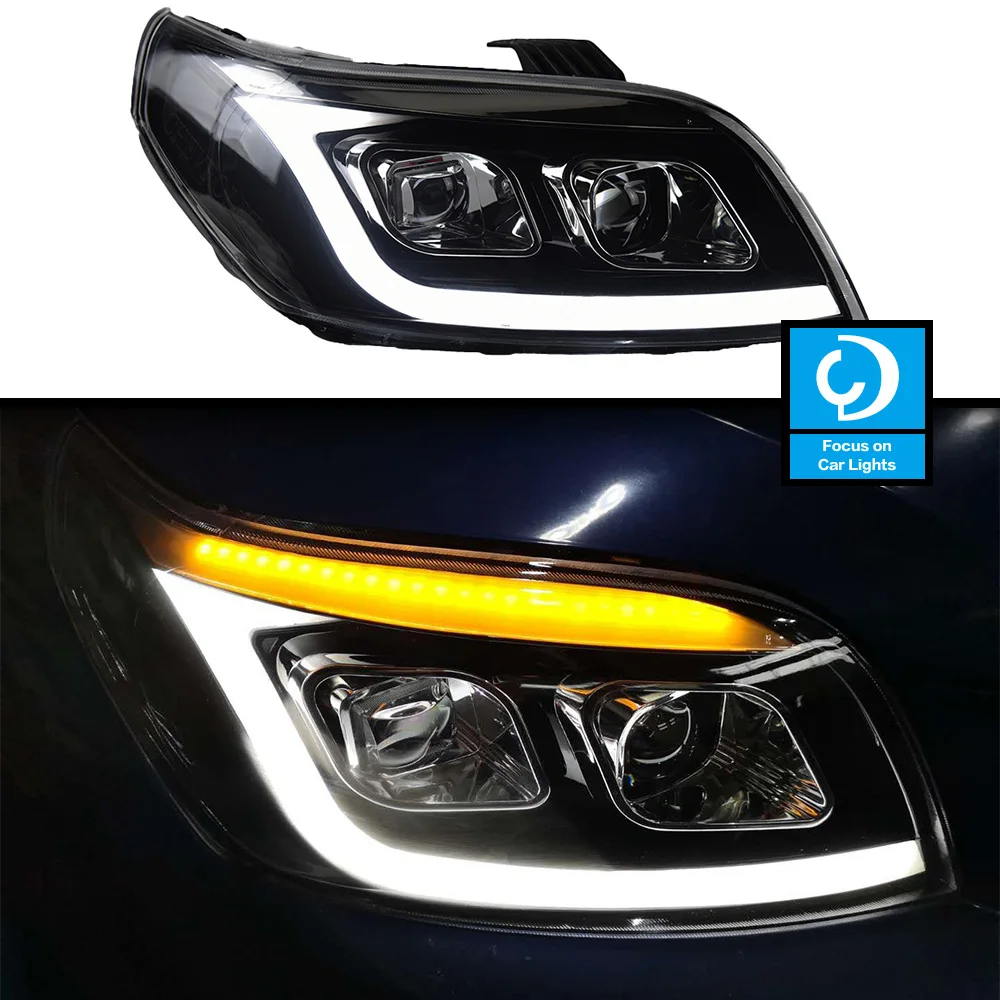 

Car Front Headlight For Chevy LOVA AVEO 2004-2018 Fiesta LED HeadLamp Styling Dynamic Turn Signal Lens Automotive Accessories