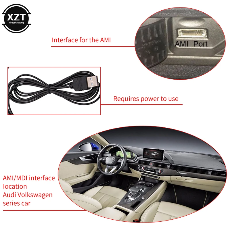 

Дополнительный ресивер Bluetooth, Кабель-адаптер для VW Audi A4 A5 A6 Q5 Q7 Before 2010, аудио медиа вход AMI, интерфейс AUX
