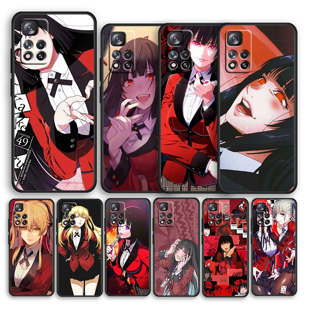 

Kakegurui Jabami Yumeko Black Phone Case For Xiaomi Redmi Note 12 10 11 9 Pro Plus Speed 11E 11S 11T 10S 9T 9S 8T 8 5G