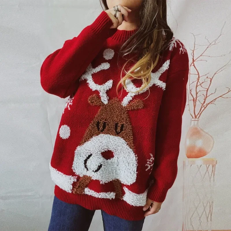 

Christmas Sweater Woman Couple Winter Sweaters Woman Pullovers Fashion Ladies Knit Sweater Autumn Clothes Female Sweatshirts