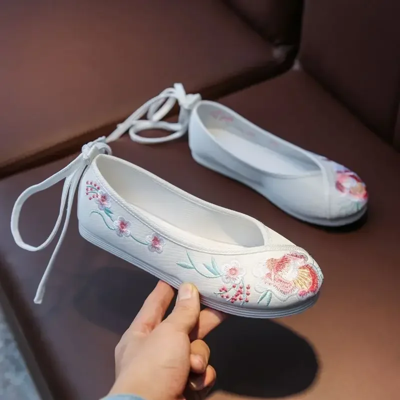 Платье ханьфу в китайском стиле туфли с вышивкой для взрослых Женский старинный