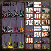 guitar metal signs rock music electric guitars in different shapes metal poster decorative tin signs plate for music room decor