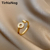 2022 new south korea geometric circular opening ring fashion irregular enamel glaze index finger ring women jewelry gifts