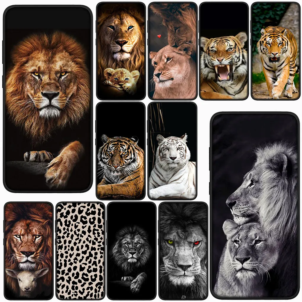 Фото Мягкий чехол с обои Lion Art Tiger для Apple iPhone 16 15 14 11 Pro Max SE2 SE3 7 8 Plus SE 2022 16+ 15+ Чехол для телефона №2