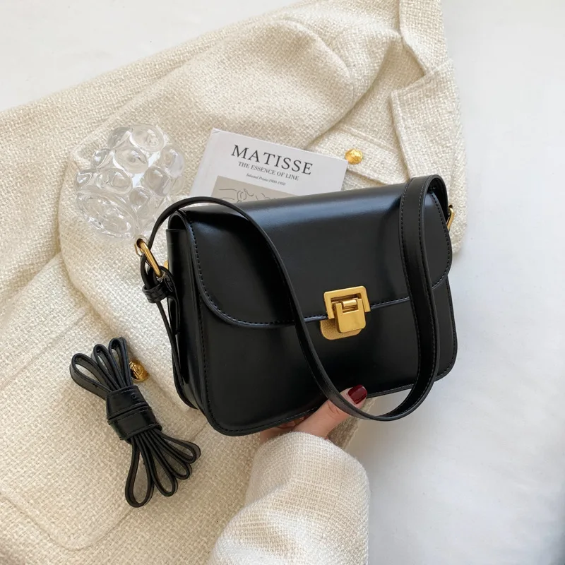 

High Quality Women Small Pu Leather Shoulder Bag Fashion Ladies Crossbody Messenger saddle Bags for Women Casual Female Handbags