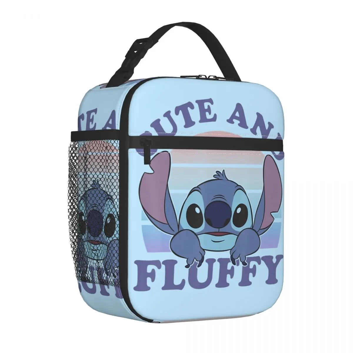 Милый и пушистый винтажный многоразовый контейнер для еды на молнии с градиентом