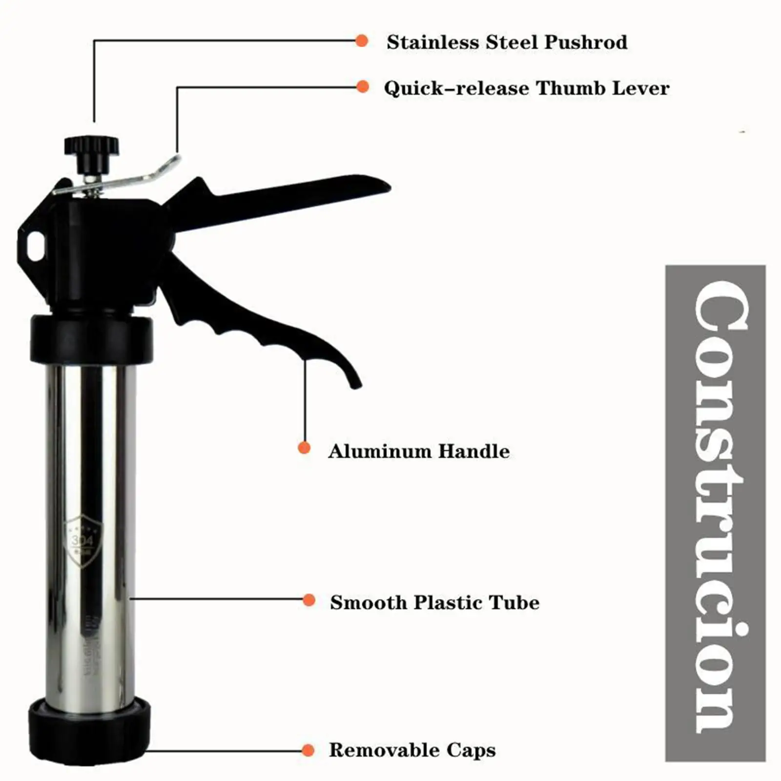 

Sausage Stuffer Hand Operated with Durable Meat Stainless Steel Tool Nozzle Small Filler DIY Sausage Meat for Home Restaurant