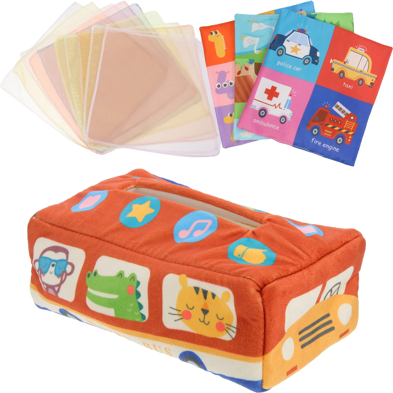 

Бумажная игрушка, сенсорная коробка для салфеток, Детские тянущиеся игрушки, тканевый аксессуар для малышей, малышей