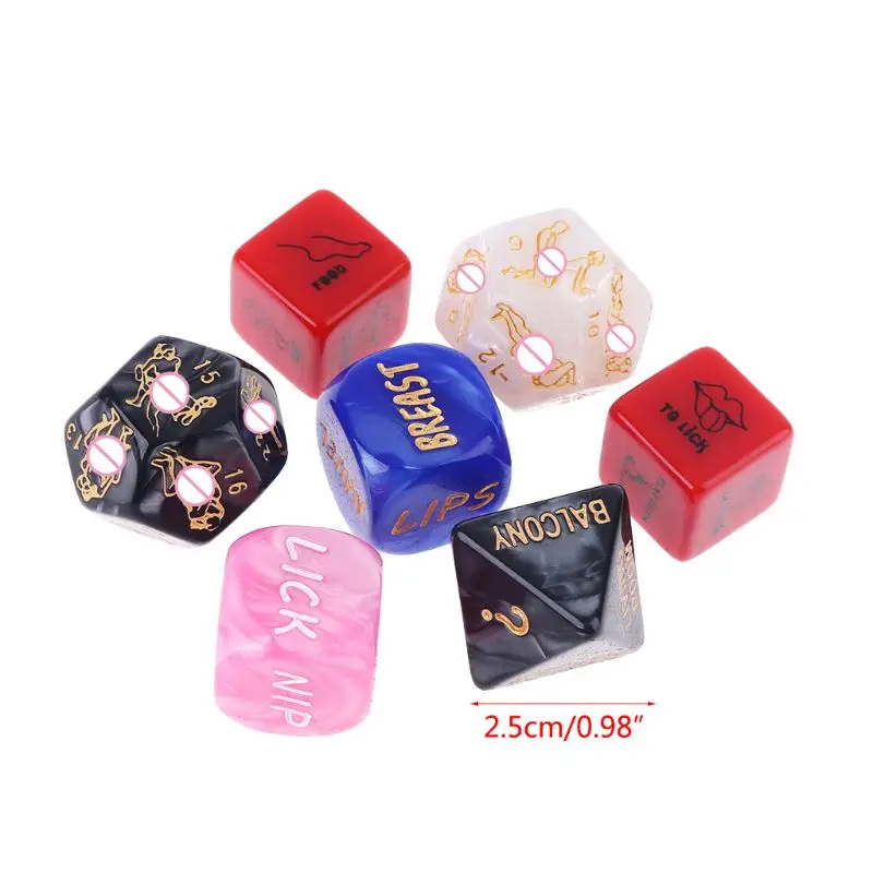 7pcs/set Funny Love Dice Game Toys Erotic Sexy Posture Adult Couple Bachelor Gift | Спорт и развлечения