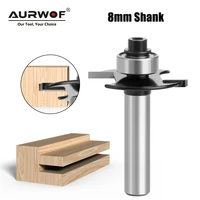 1pc 8mm shank t sloting biscuit joint slot cutter jointing slotting router bit with bearing milling cutter for woodworking