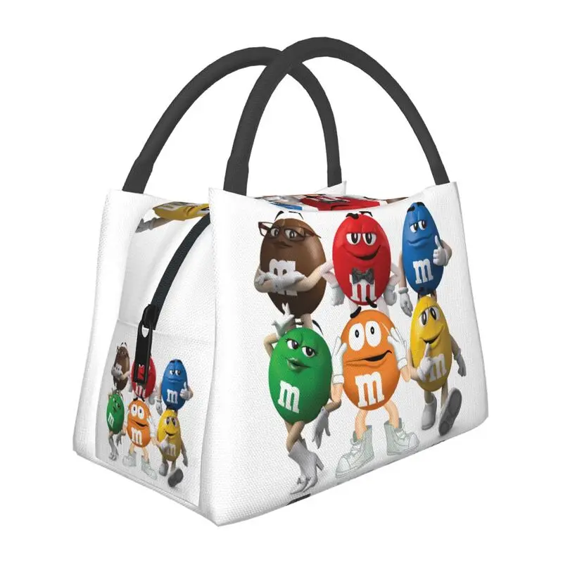 

Забавные конфеты M & M's шоколадные мемы Изолированные сумки для обеда для работы офиса водонепроницаемый охлаждающий термальный Ланч-бокс для женщин