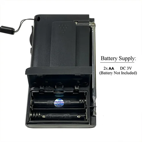 Двухдиапазонный радиоприемник FM/AM с динамиком, мини-радио, разъем для наушников 3,5 мм, питание от 2 батареек AA, для прогулок, кемпинга