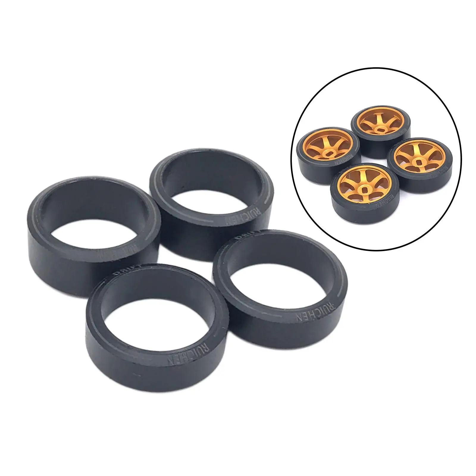 

4x 1:28 Plastic Tyre Set DIY Accessories Parts for Vehicles Crawler