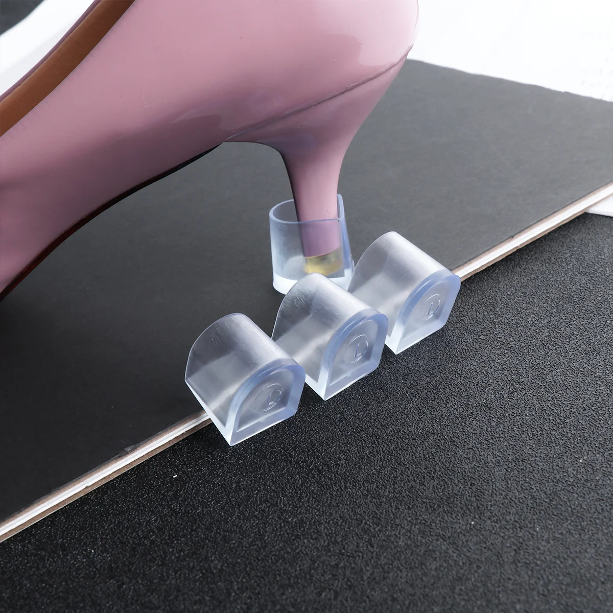 

5 Pair Protective Gear Clear Stripper Heels Women Follow Miss Men's Dance Shoes