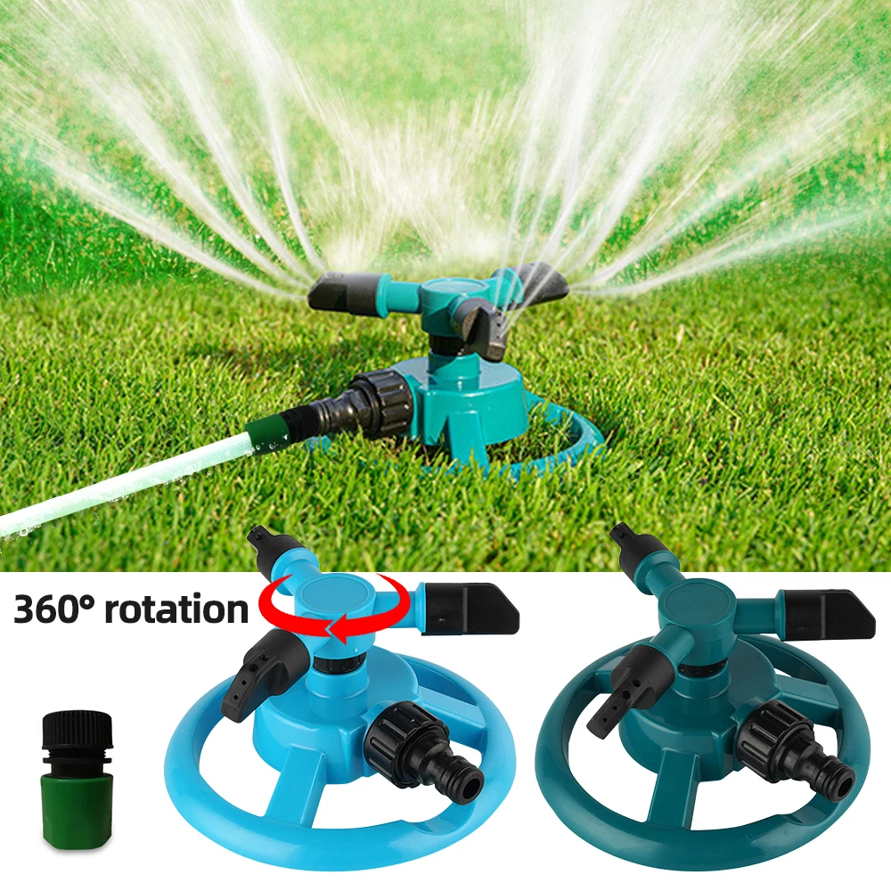 360 Degree Automatic Rotating Garden Lawn Sprinkler Quick Lawn Rotating Nozzle Large Area Covering Sprinkler Irrigation