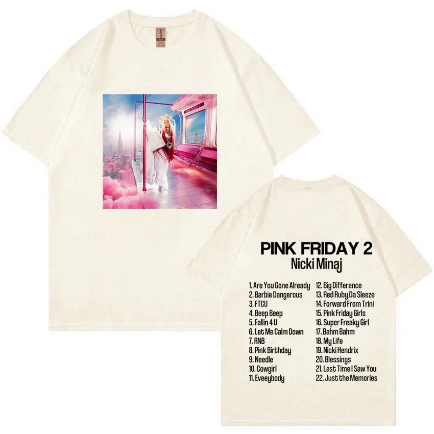 Футболка с новым альбомом Nicki Minaj Tour Повседневная модная винтажная хлопковая