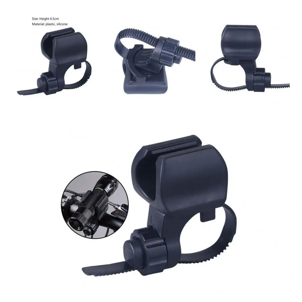 

Black Stable Practical Bicycle Light Holder Lightweight Cycling Light Holder Clip Quick Mount Release for Mountain Bike