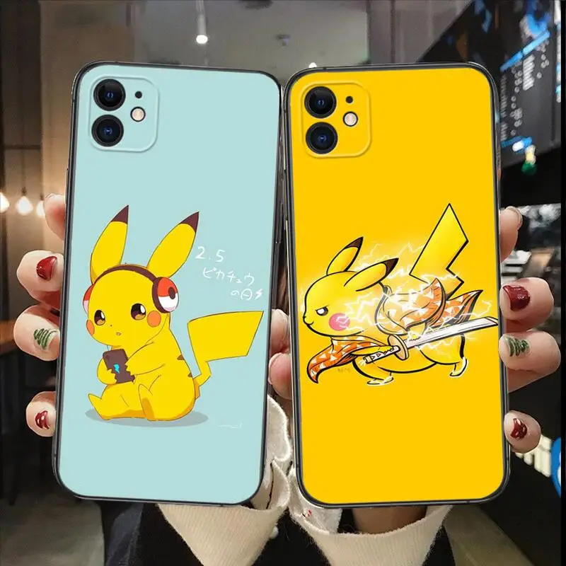 

Pokemon Pikachu Luxury Design phone Case For IPhone 13 12 11 Pro Max Mini SE XR X XS Max 8Plus 7plus 6 6S New Shell phone Case