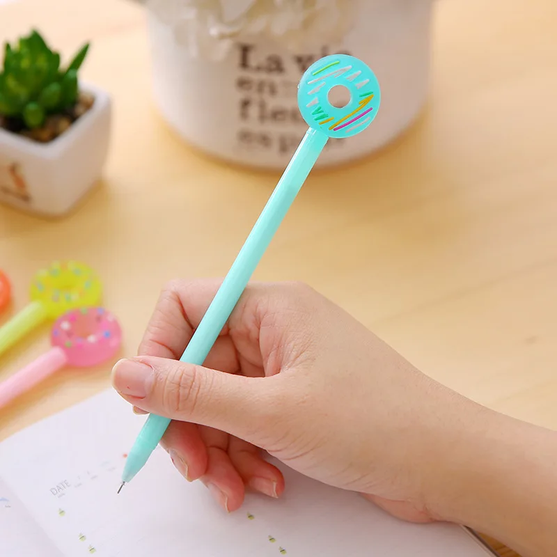 

20/60 Pcs Wholesale Gauss Stationery Creative Lollipop Doughnut Candy Neutral Pen Student Pen Stationery Direct Sales