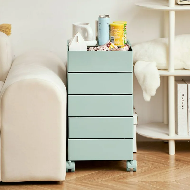 

360 Rotating Bedside Storage Cabinet File Cabinet Storage Side Cabinet Office Multi-layer Ins Storage Cabinet Movable Side Table