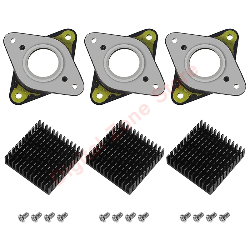 3 Sets 3D Printer Nema17 Stepper Motor Steel and Rubber Vibration Dampers with Heat Sinks Kit for Creality CR-10 10S Ender - купить по